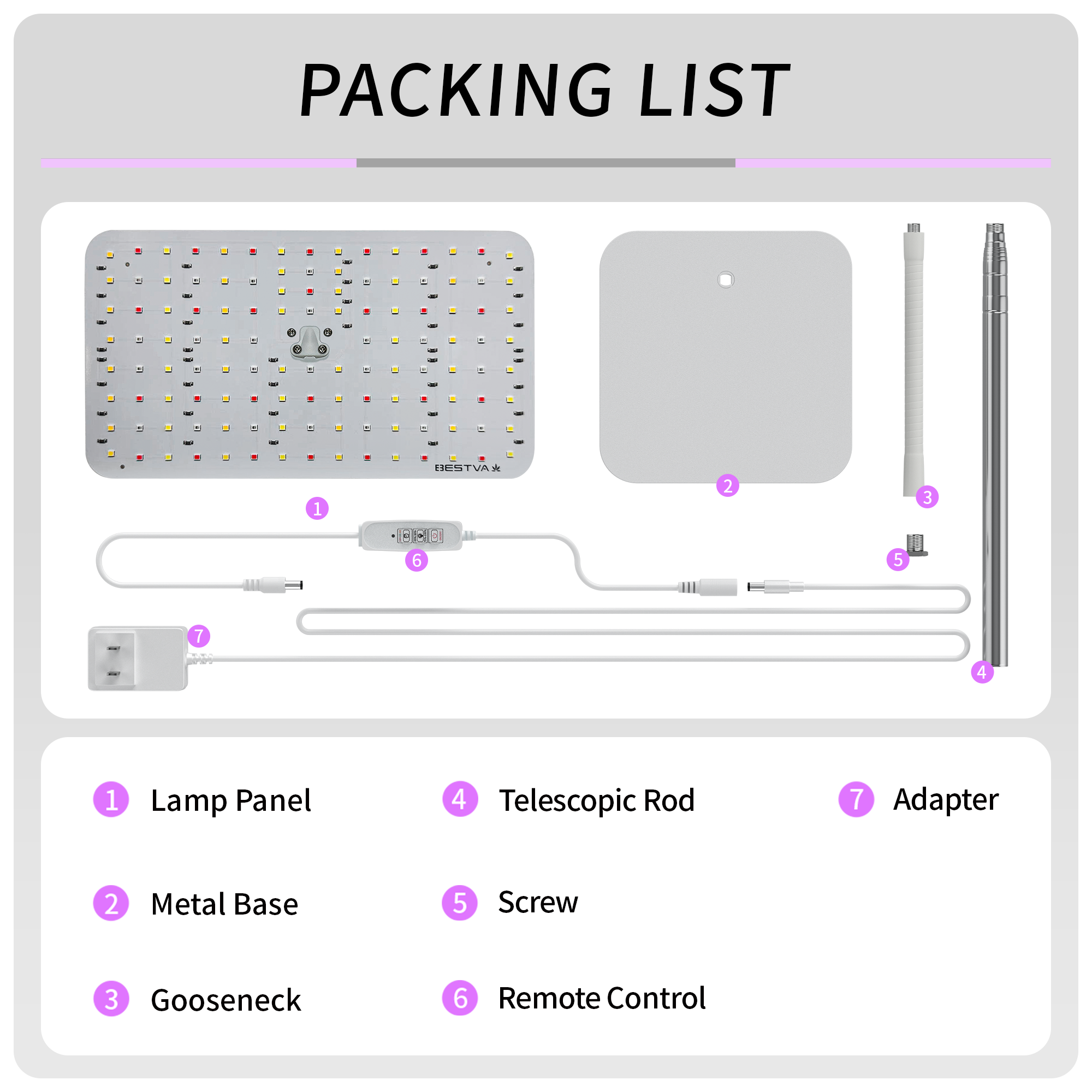 Plant Grow Light,BESTVA LED Growing Light Full Spectrum for Indoor