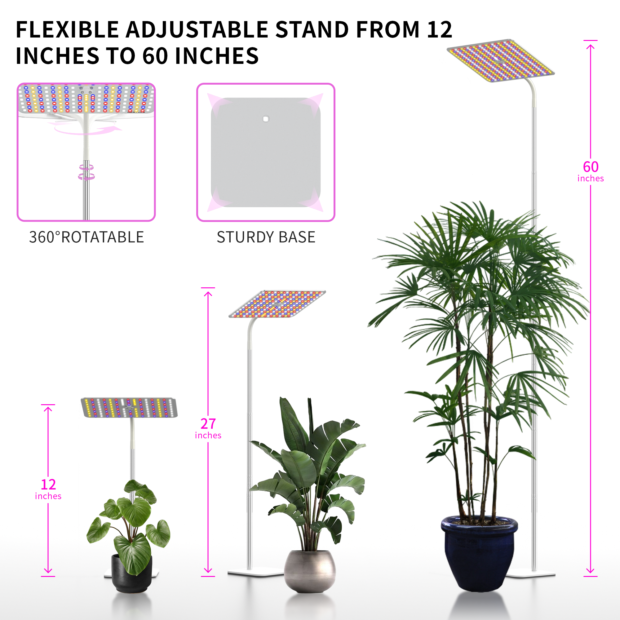 house plant grow light Plant Grow Light,BESTVA LED Growing Light Full Spectrum for Indoor Pla – BESTVALED